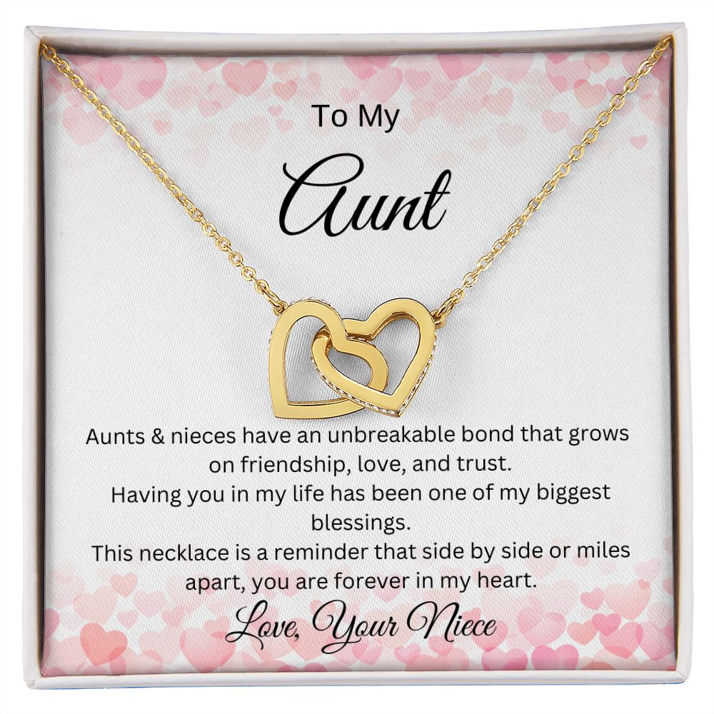 To My Aunt From Your Niece You Are Forever In My Heart Necklace