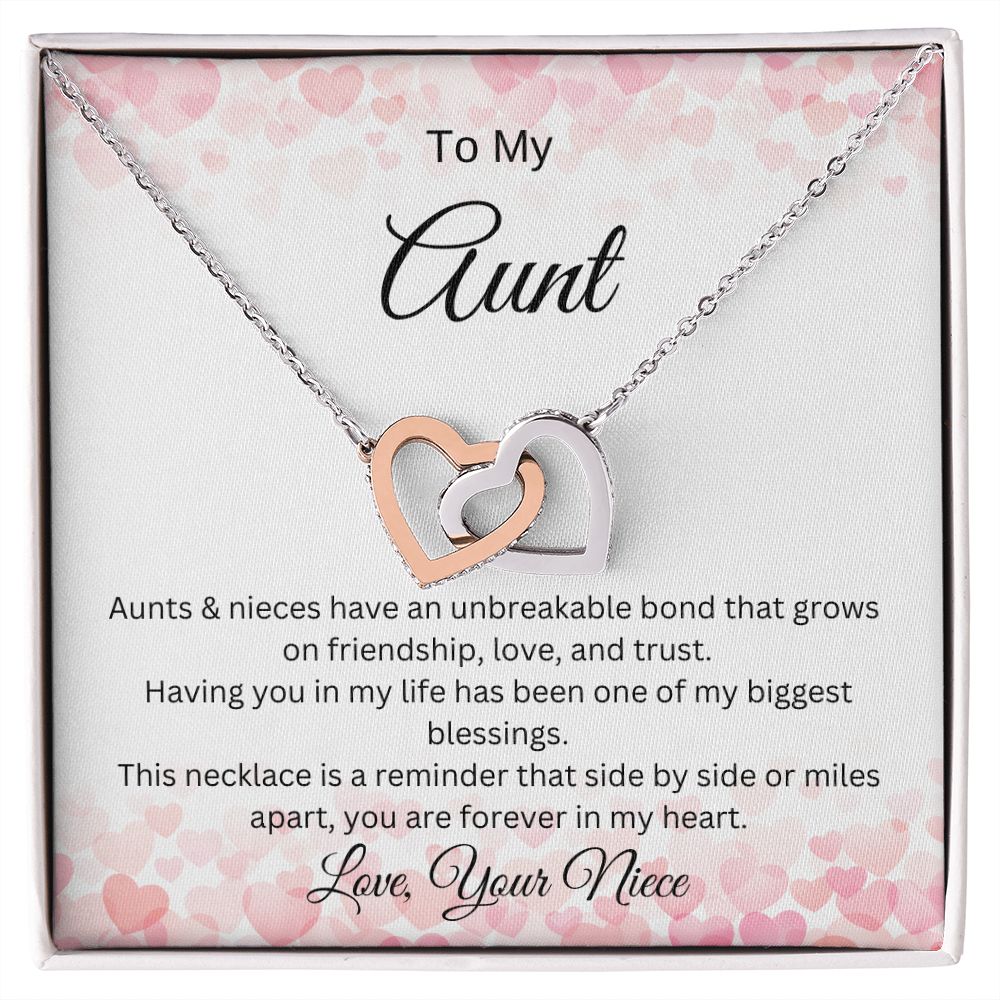 To My Aunt From Your Niece You Are Forever In My Heart Necklace