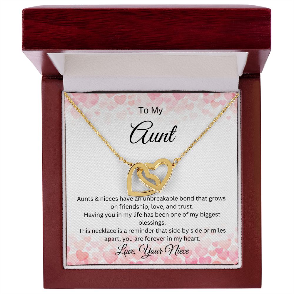 To My Aunt From Your Niece You Are Forever In My Heart Necklace