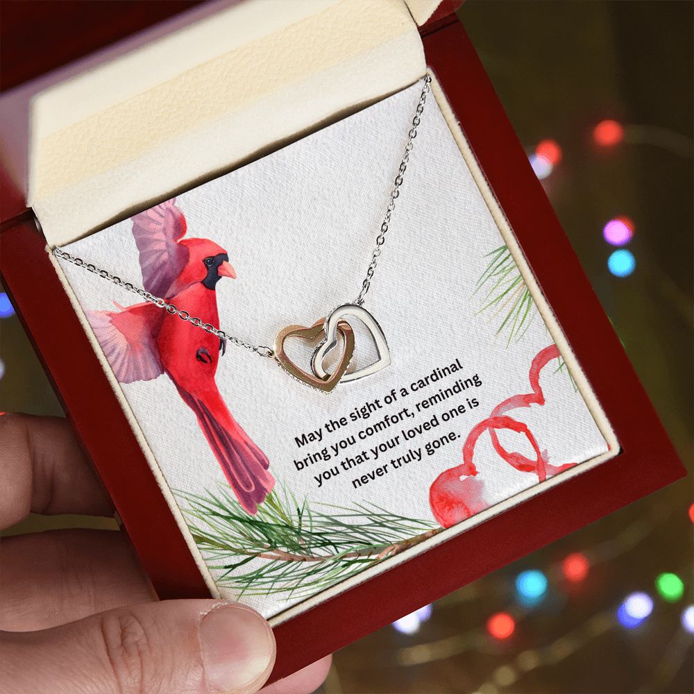 Interlocking Memorial Necklace Cardinal