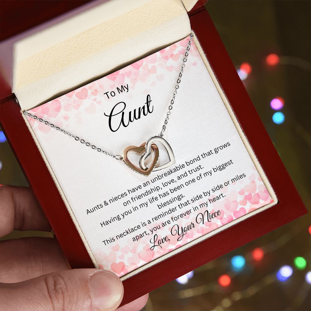 To My Aunt From Your Niece You Are Forever In My Heart Necklace