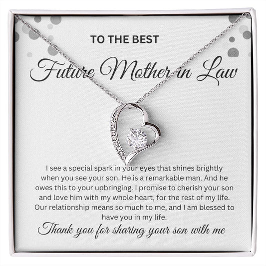 To The Best Future Mother In Law Thank you For Sharing Your Son Necklace