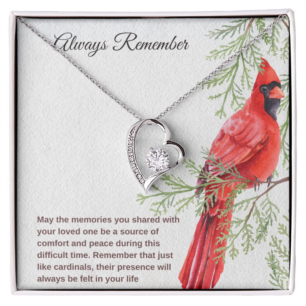 Always Remember Cardinal Memorial Necklace