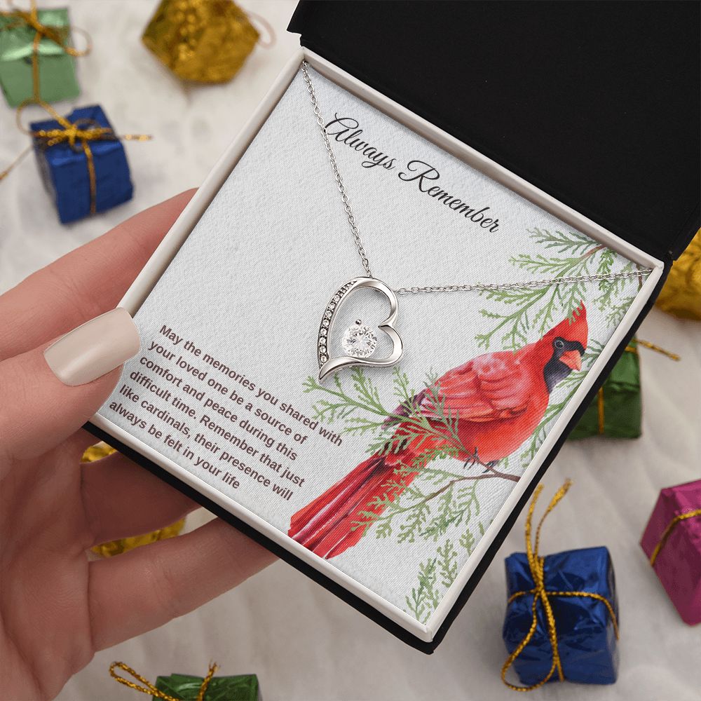 Always Remember Cardinal Memorial Necklace