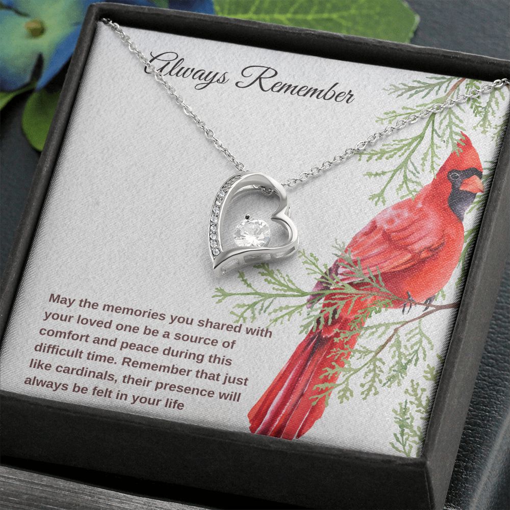 Always Remember Cardinal Memorial Necklace