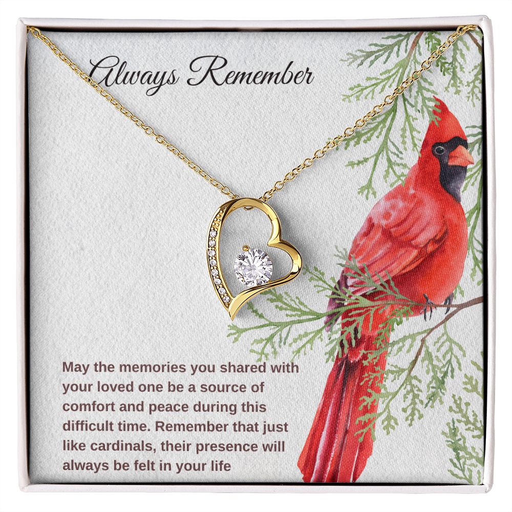 Always Remember Cardinal Memorial Necklace