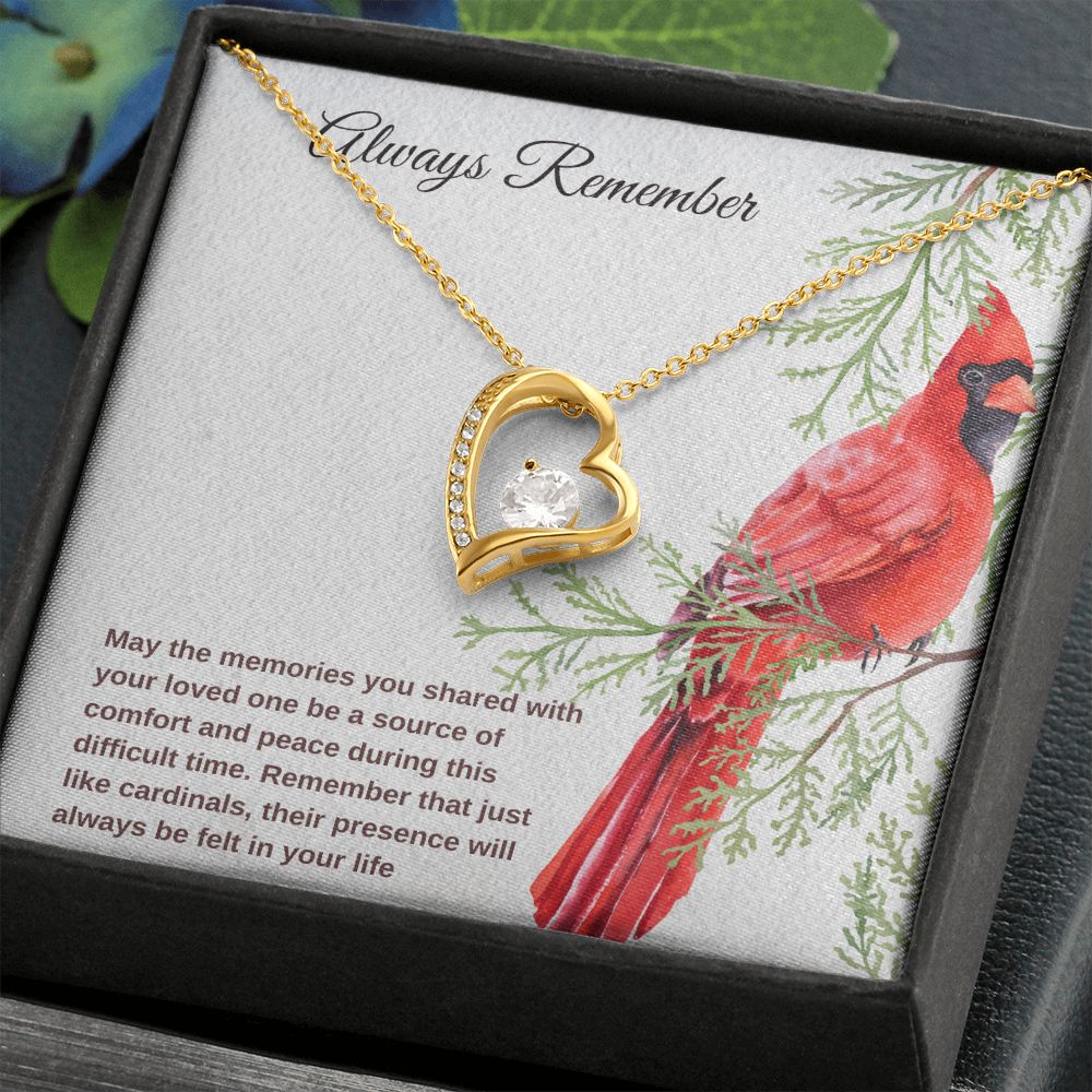 Always Remember Cardinal Memorial Necklace