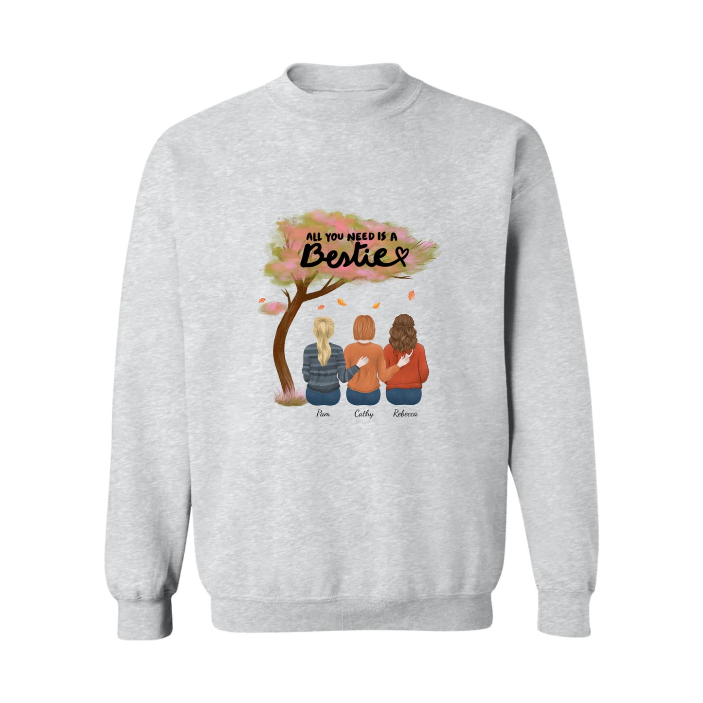Personalized Friends Fall Crewneck Pullover Sweatshirt