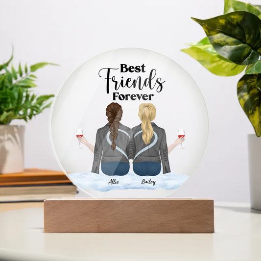 Best Friends Forever Circle Acrylic Plaque