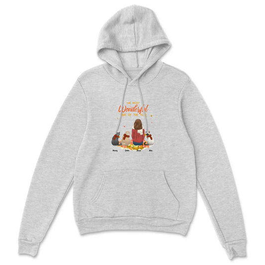Fall Season The Most Wonderful Time of The Year Hoodie Cats - G185 Pullover Hoodie