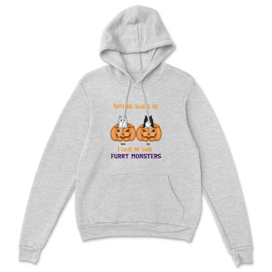Nothing Scares Me Personalized Cats Halloween Pullover Hoodie