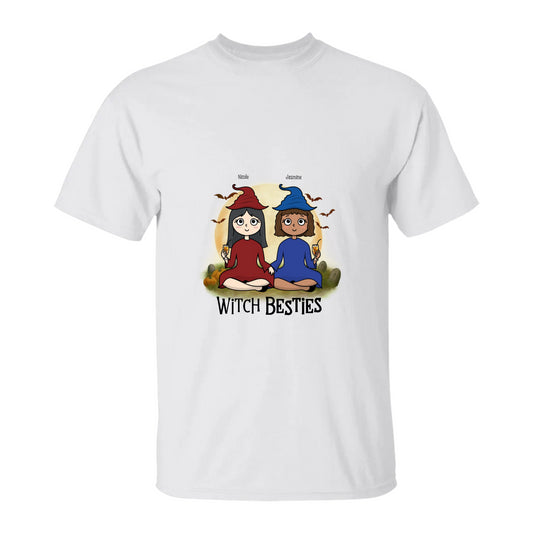 Witch Besties Personalized Halloween  T-Shirt