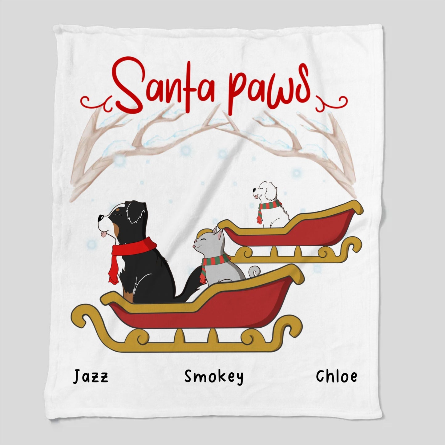 Santa Paws  Plush Fleece Blanket – 50×60